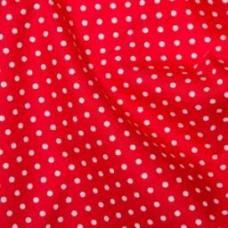 Red Spot cotton poplin