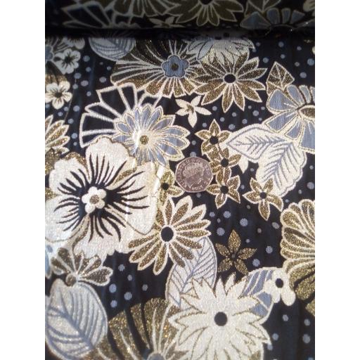 Black and gold Brocade