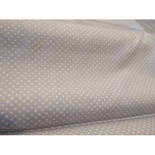 Silver grey Spot cotton poplin fabric