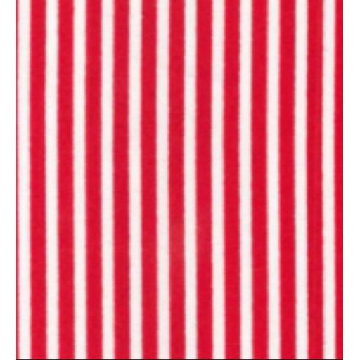 Red stripe cotton poplin