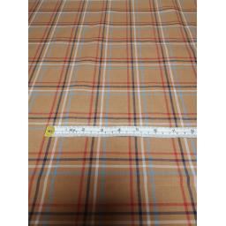 Camel, Red white and blue cotton check fabric.jpg
