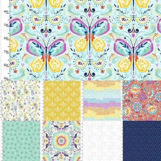 Summer Song premium craft cotton fabric- by 3 Wishes