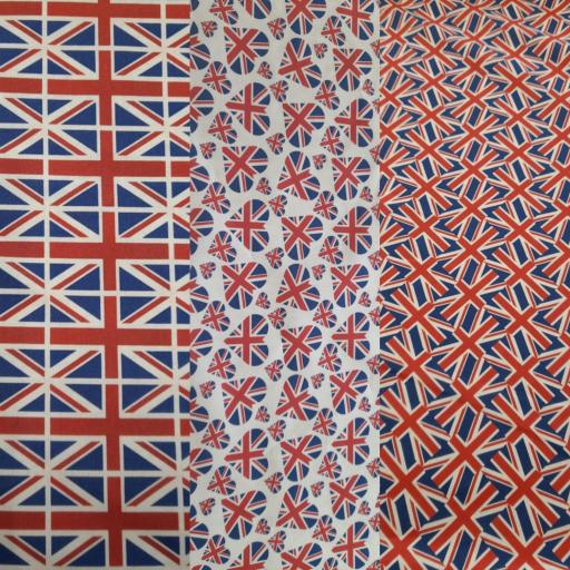 Union flag cotton poplin - digitally printed in UK