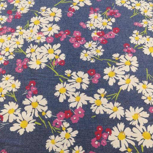 Floral Printed denim fabric