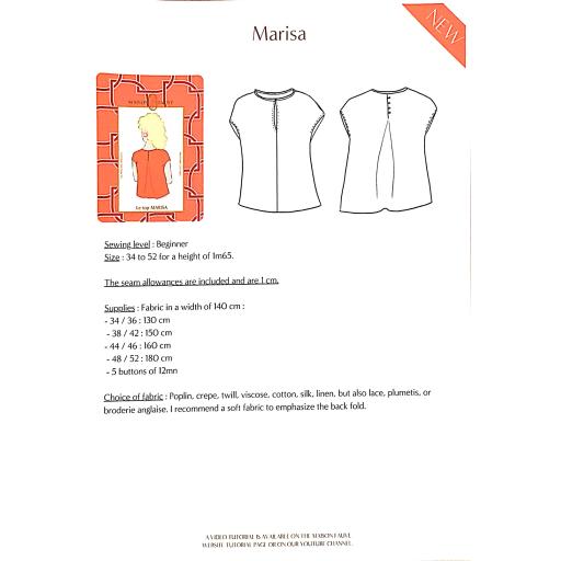 Marissa Top- Sewing pattern by Maison Fauvre