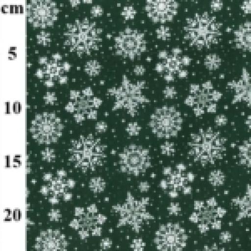 Snowflake Christmas polycotton fabric - green