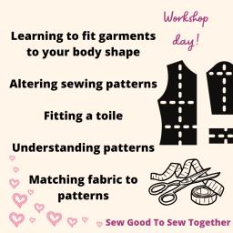 Learn to Sew New. Fitting garments. Sewing patterns, toile,match  fabric to pattern 