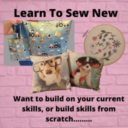 Learn to Sew New. build your skills, bags, cushions, embroidery 