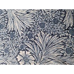 Navy blue floral viscose fabric Arts and Crafts design.jpg