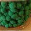 Large coloured pom pom trim in black, ivory, green, red Swatch